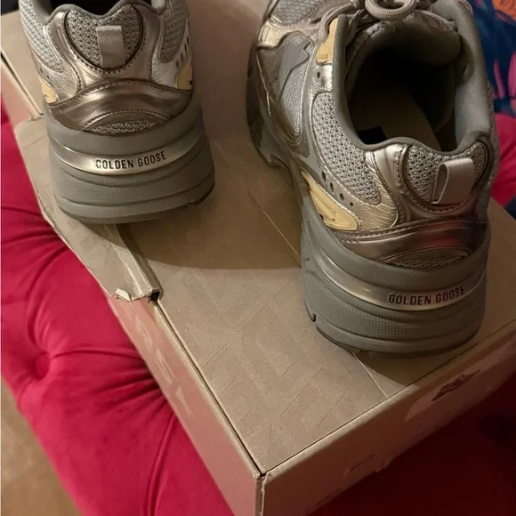 Golden Goose Silver and Gold Athletic Shoes - Picture 9 of 9